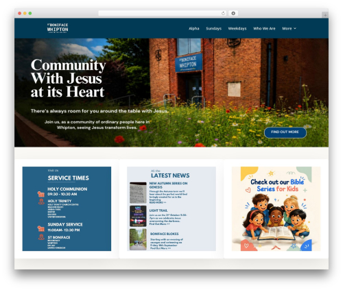 Floating divimenus WordPress plugin - whipton.church