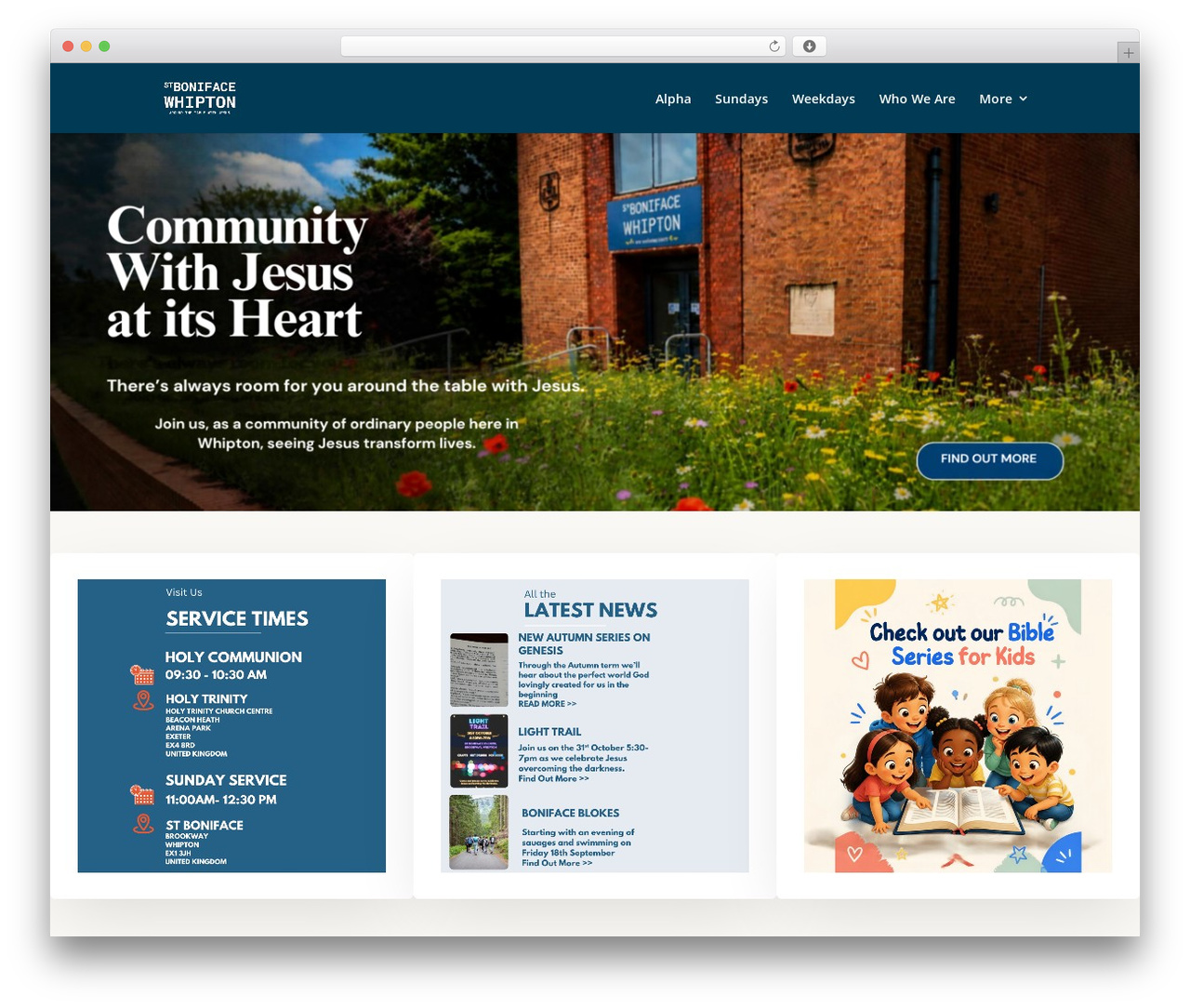 Divi WordPress theme - whipton.church