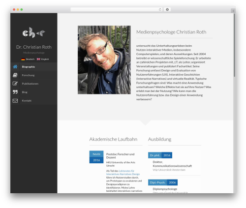 Faculty best WordPress theme - spieleforschung.de