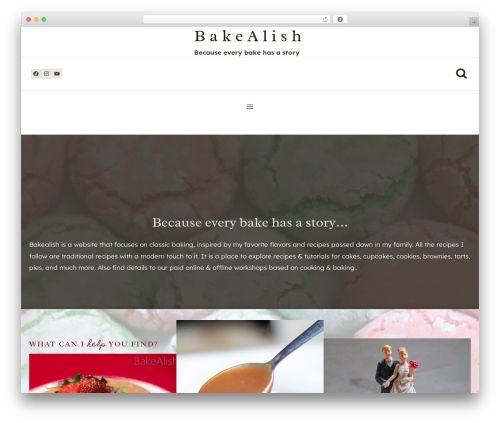 Kadence best WordPress theme - bakealish.com