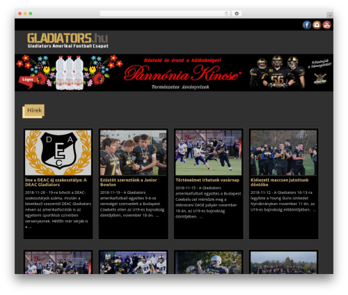 Paraxe Pro WordPress theme - gladiators.hu