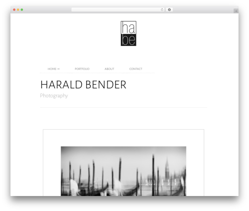 Raw theme WordPress - harald-bender.photography