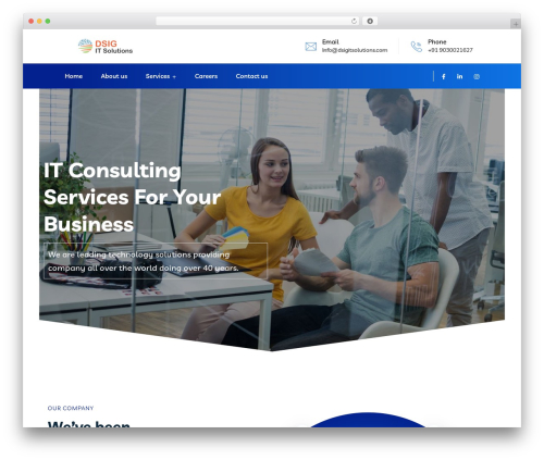 WordPress theme Braintech - dsigitsolutions.com