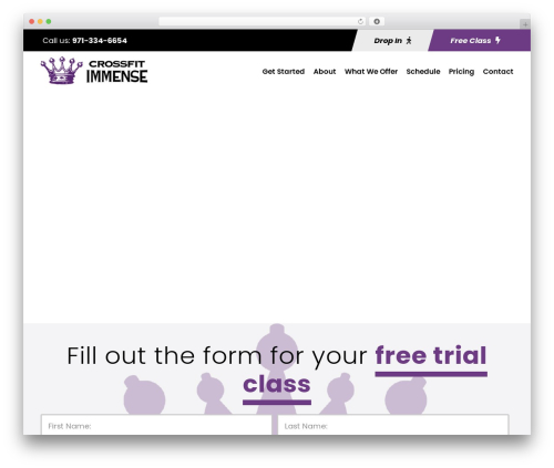 Zyth WordPress theme - crossfitimmense.com