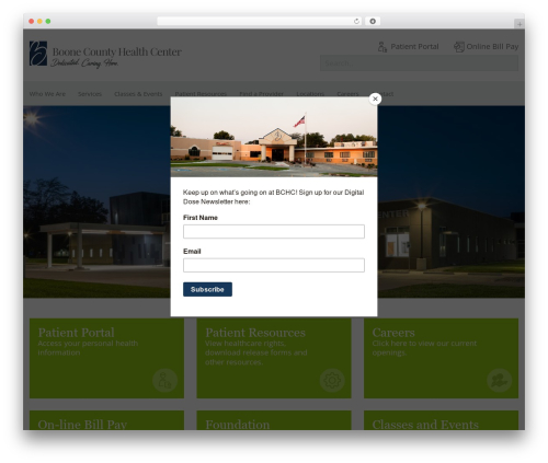 Boone County WordPress theme - boonecohealth.org