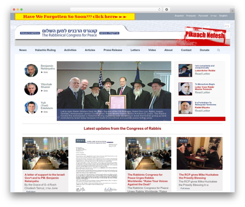 Buzz WordPress theme design - pikuachnefesh.net