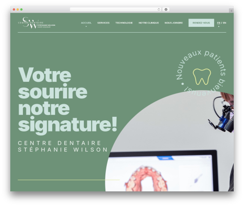 Davinci theme WordPress - dentistewilson.com