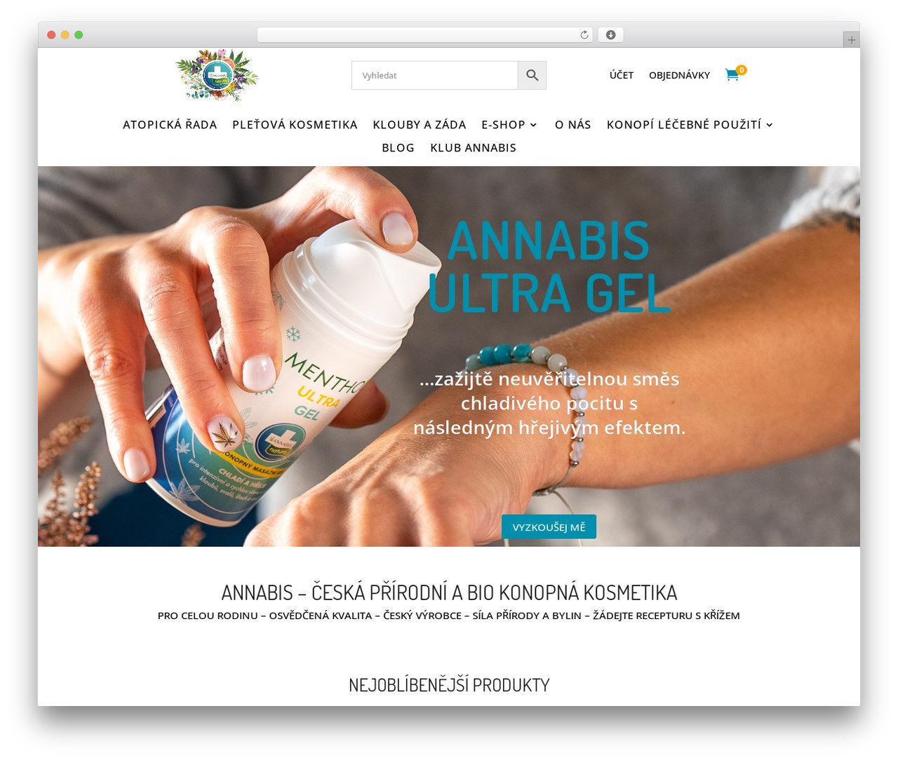 Annabis Shop - Divi theme WordPress - annabis.cz