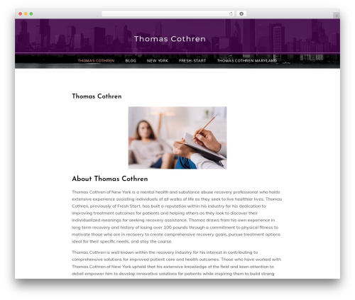 Prefer free WordPress theme - thomascothren.org