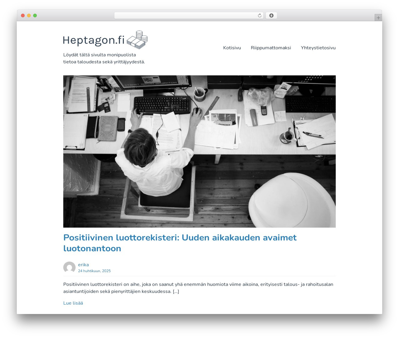 Singularity theme WordPress free - heptagon.fi