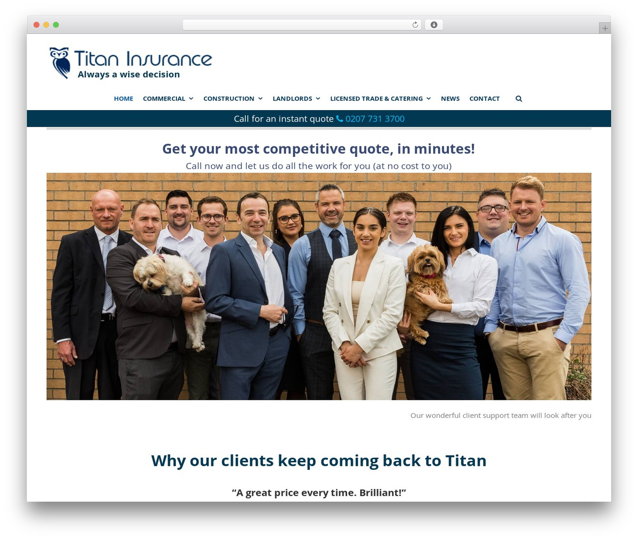 Create WordPress theme design - titan-insurance.com