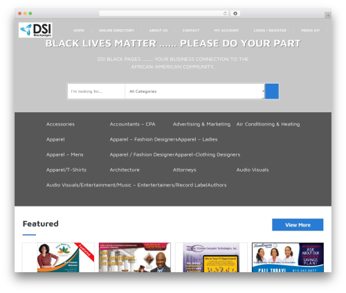 Directory Theme WordPress website theme - dsiblackpages.com