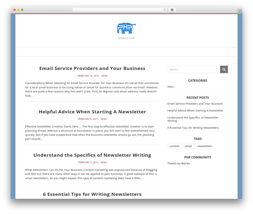Doo WordPress theme - phpnewsletter.org