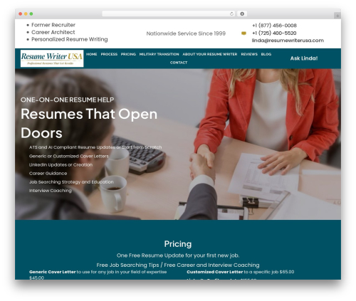 Wp menu cart pro WordPress plugin - resumewriterusa.com
