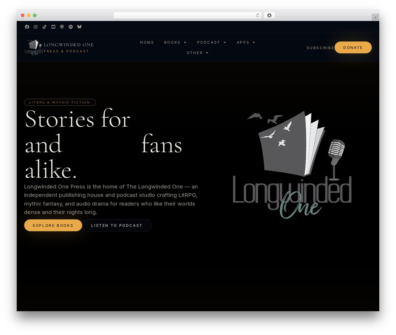 WordPress theme Tracks - longwinded.one