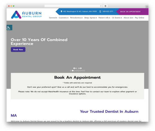 WP theme Theme43 - theauburndentist.com