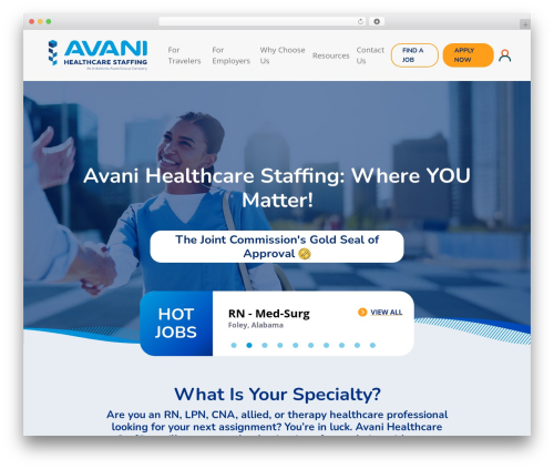 accelmwp theme WordPress - avanihealthstaff.com
