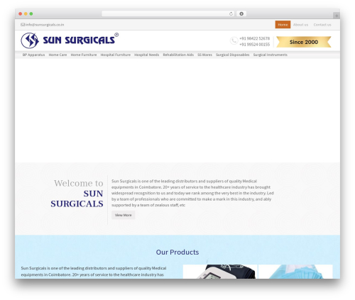 Byzero theme WordPress - sunsurgicals.co.in