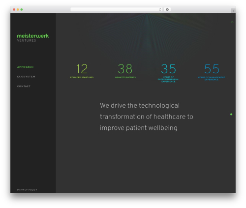 Coyote WordPress theme - meisterwerk.ventures