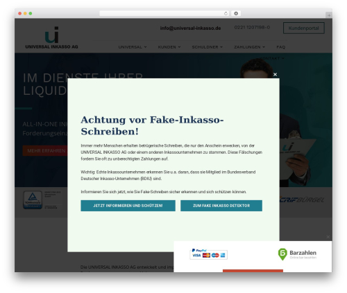 Counter number pro WordPress plugin - universal-inkasso.de