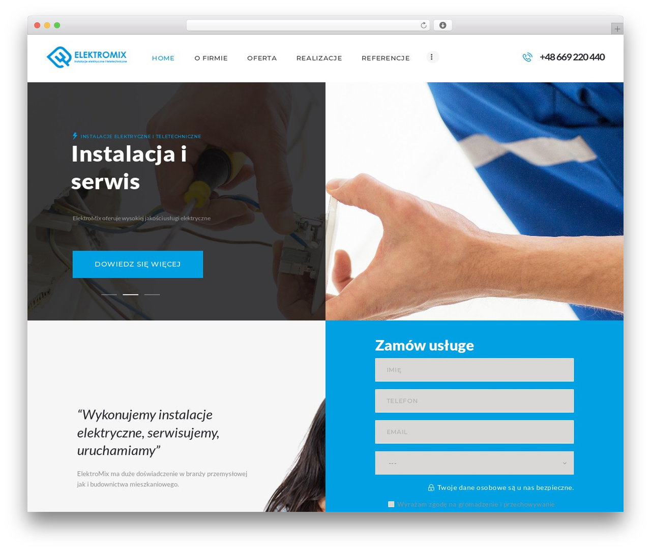 ElectroServ WP theme - instalacjeelektryczne.net
