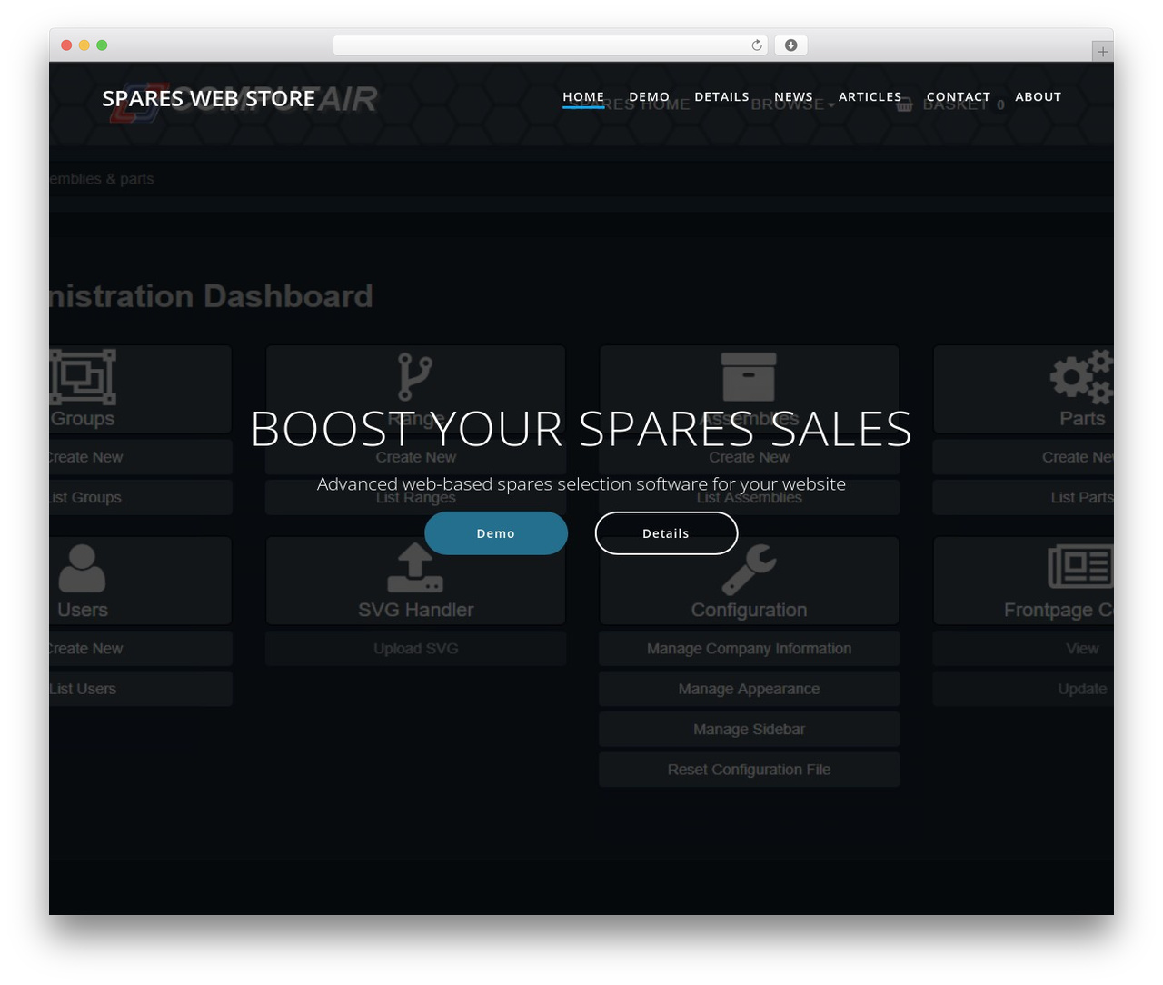 Highlight PRO top WordPress theme - spareswebstore.com