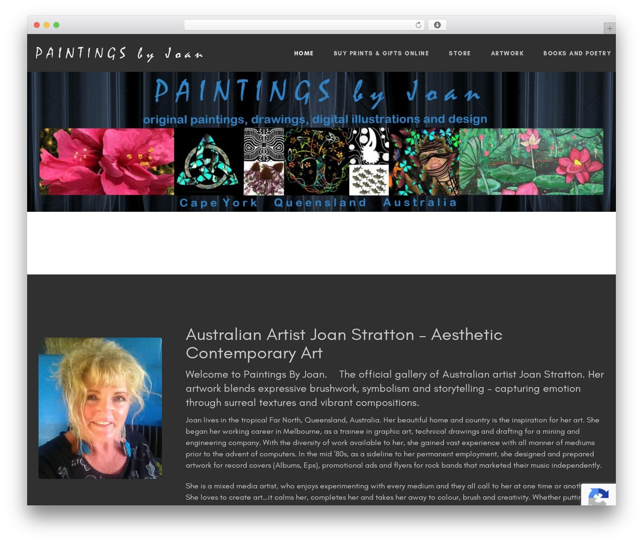Malefic WordPress theme - paintingsbyjoan.com