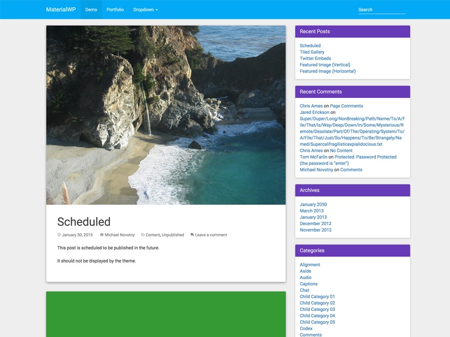 MaterialWP theme WordPress by Brad Williams
