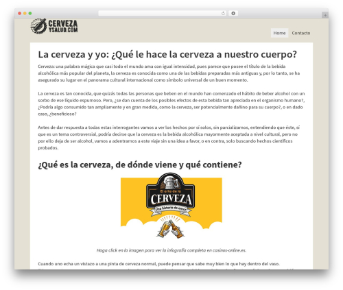 simpler theme WordPress - cervezaysalud.com