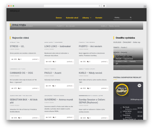 VideoTouch WordPress theme - 365hiphop.sk VideoTouch WordPress theme - 365hiphop.sk