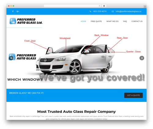 WordPress theme constructo - preferredautoglass.ca