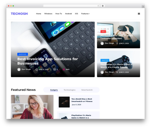 WordPress theme Ennlil - techosh.com