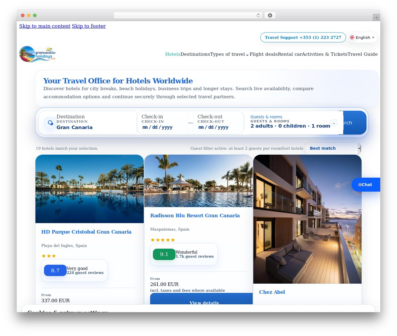 Bricks WordPress theme - grancanaria-holidays.com