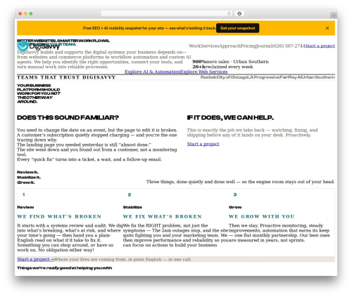 DigiSavvy 2026 WordPress theme - digisavvy.com