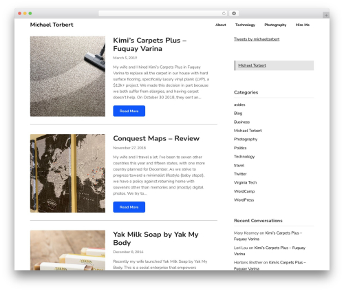 Draftly free WP theme - michaeltorbert.com