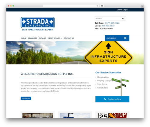 eCom theme WordPress - stradasignsupply.com