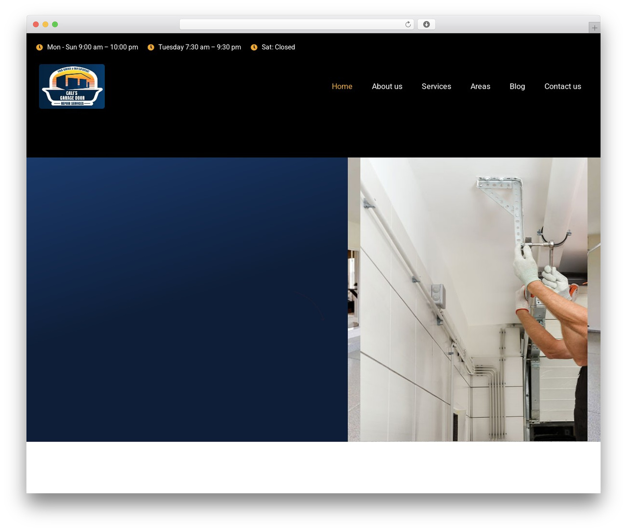 Hello Elementor WordPress theme - calisgaragedoor.com