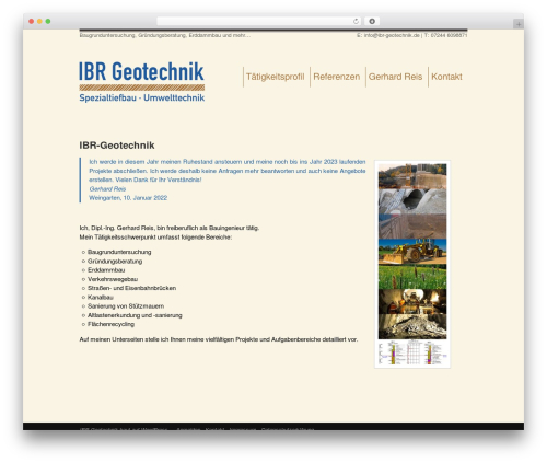 IBR WordPress theme - ibr-geotechnik.de