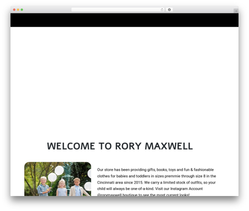 Sinatra WordPress theme - rorymaxwellboutique.com