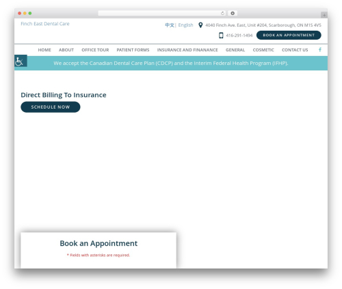 Theme WordPress theme19 - www.fincheastdental.ca