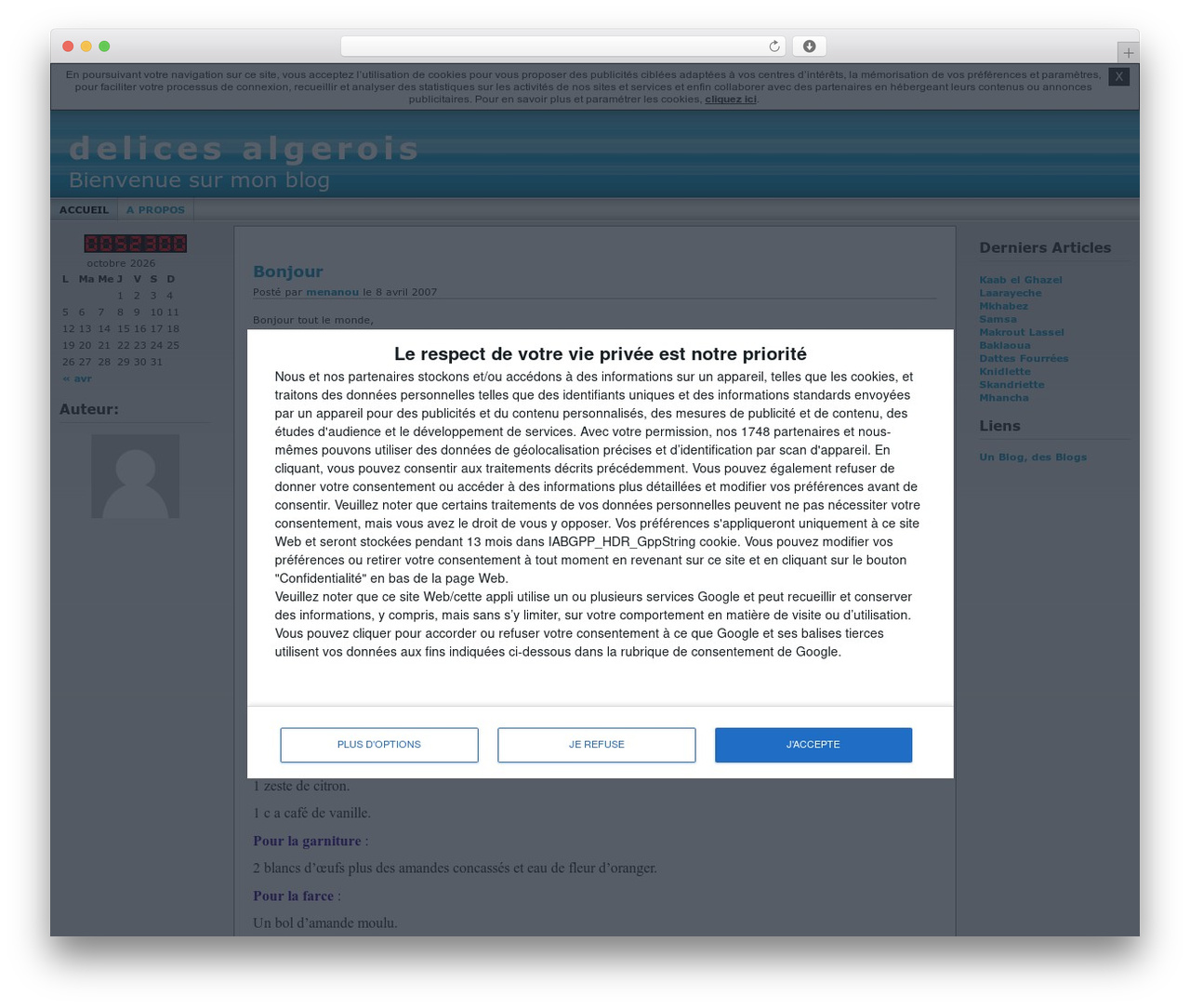 WordPress theme Andreas - menanou.unblog.fr