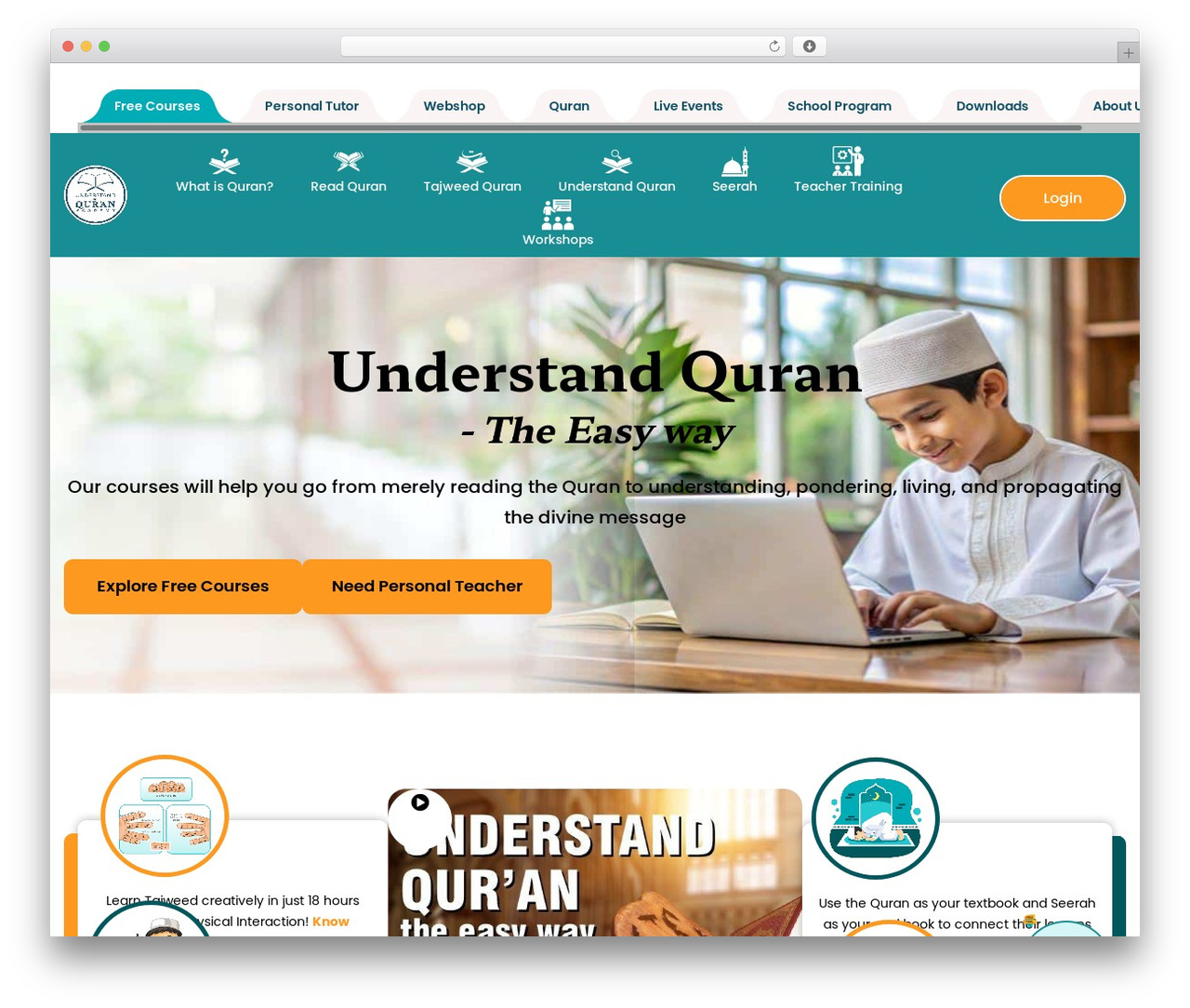 WordPress theme GeneratePress Child - understandquran.com