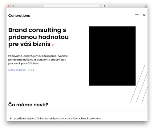 WordPress theme Generations - generations.sk