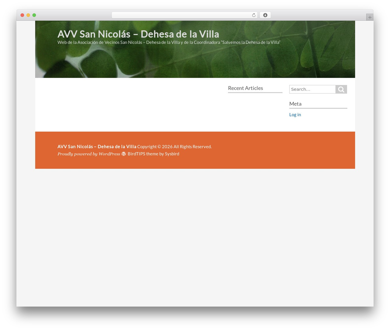 BirdTIPS theme WordPress - sannicolas-dehesa.es