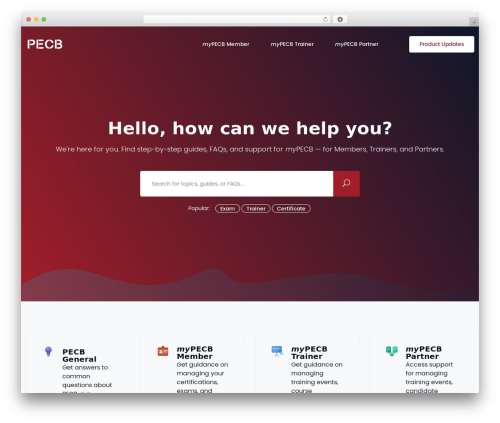 EazyDocs – Most Powerful Knowledge base, wiki, Documentation Builder Plugin (easydocs, knowledgebase) (eazydocs) free WordPress plugin - help.pecb.com