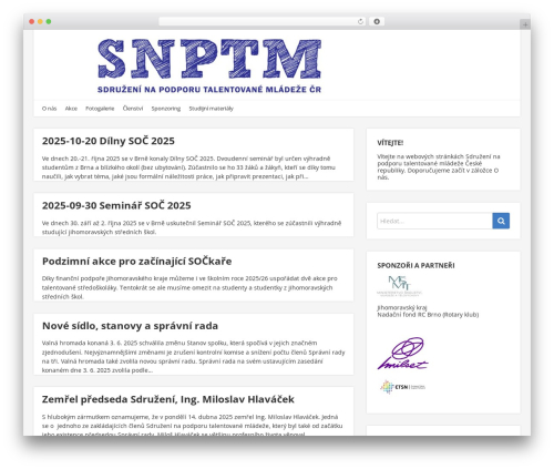NEBlue WordPress theme - snptm.cz