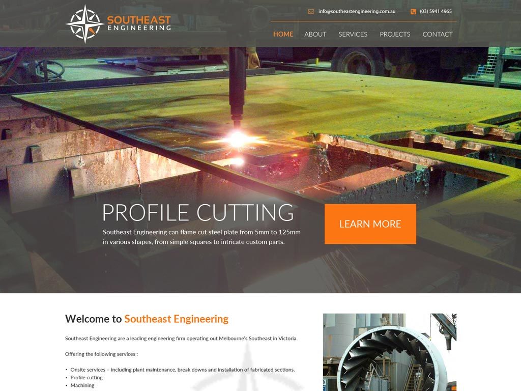 Southeast Engineering theme WordPress by Netwizard Design & Hosting