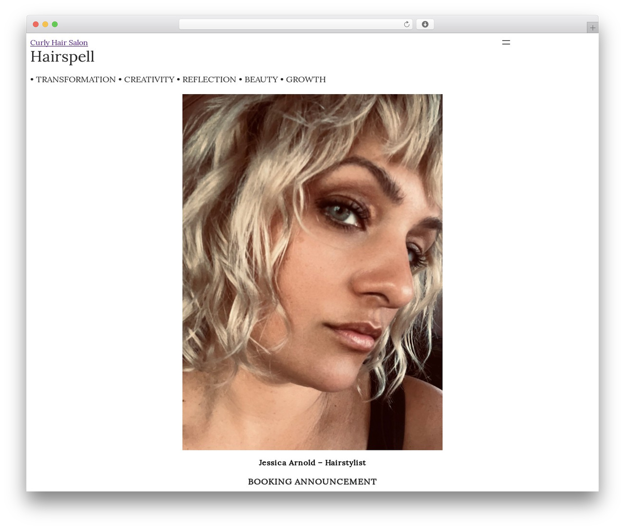 WordPress theme Dorna - hairspell.net