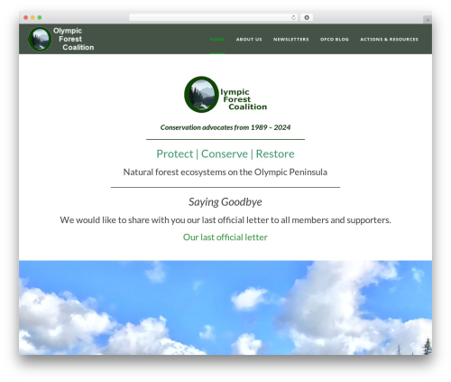 WordPress website theme GreenNature - olympicforest.org