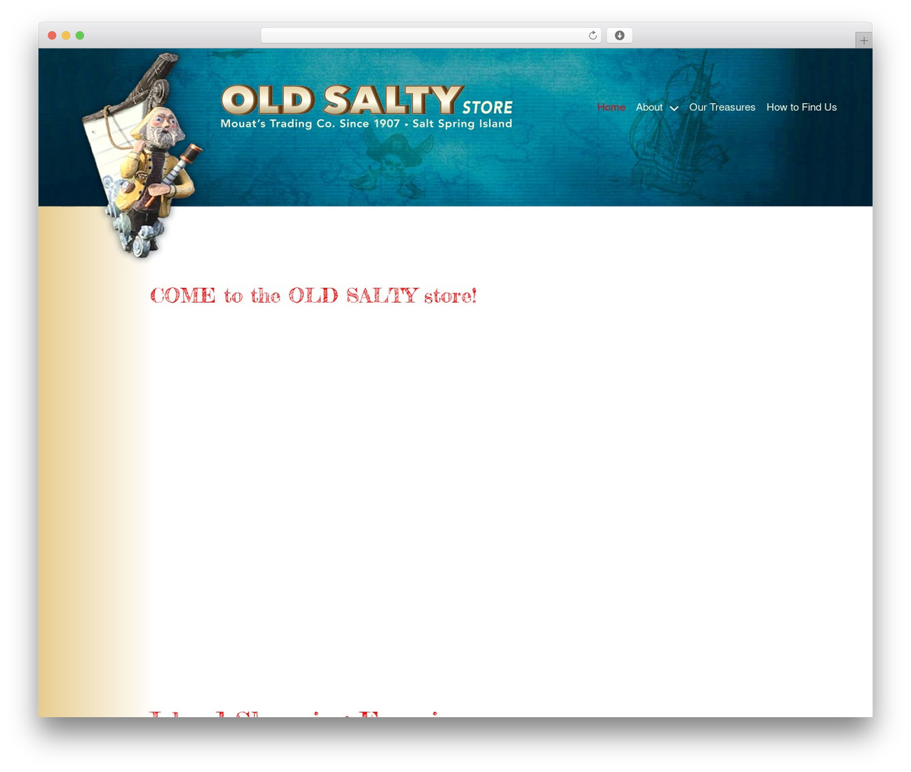 Chaplin theme WordPress - oldsalty.ca